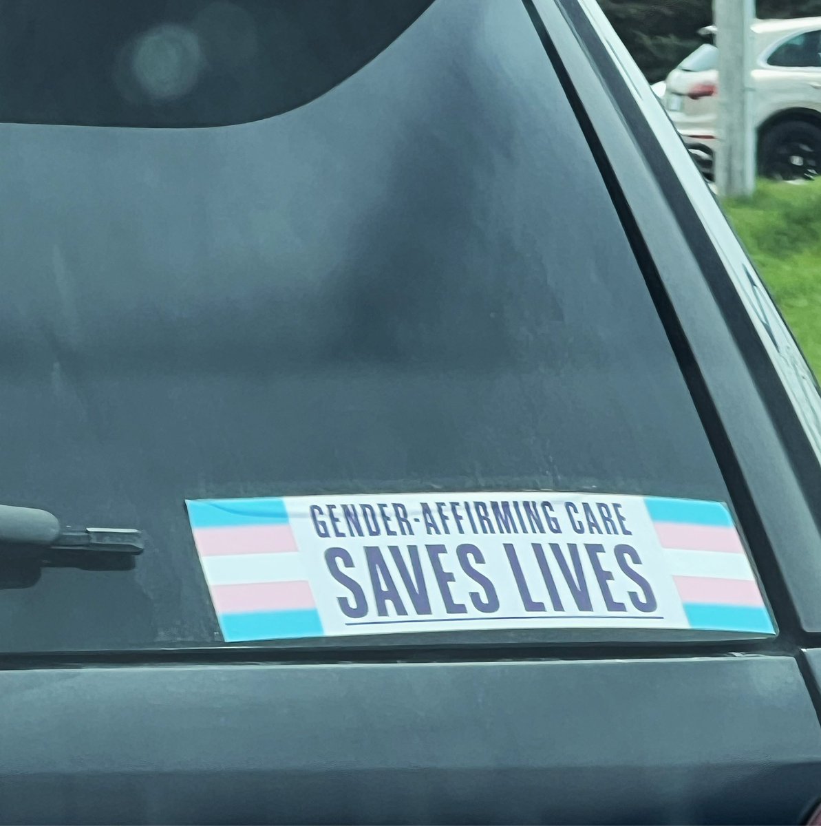 I saw this bumper sticker, and I wanted to vomit. Please explain how this type of “care” is life-saving. People who undergo surgical procedures because they “feel” it’s warranted can cause lifelong problems not only because of infections and other complications but emotionally as