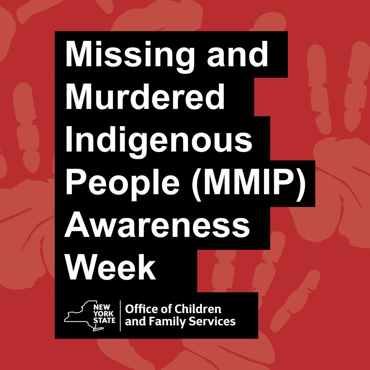 Did you know Native American and Alaska Native rates of murder, rape and violent crime are all higher than the national averages? Our agency’s employees are wearing red and #NYS landmarks will be lit red tonight to raise awareness about this crisis. #MMIP