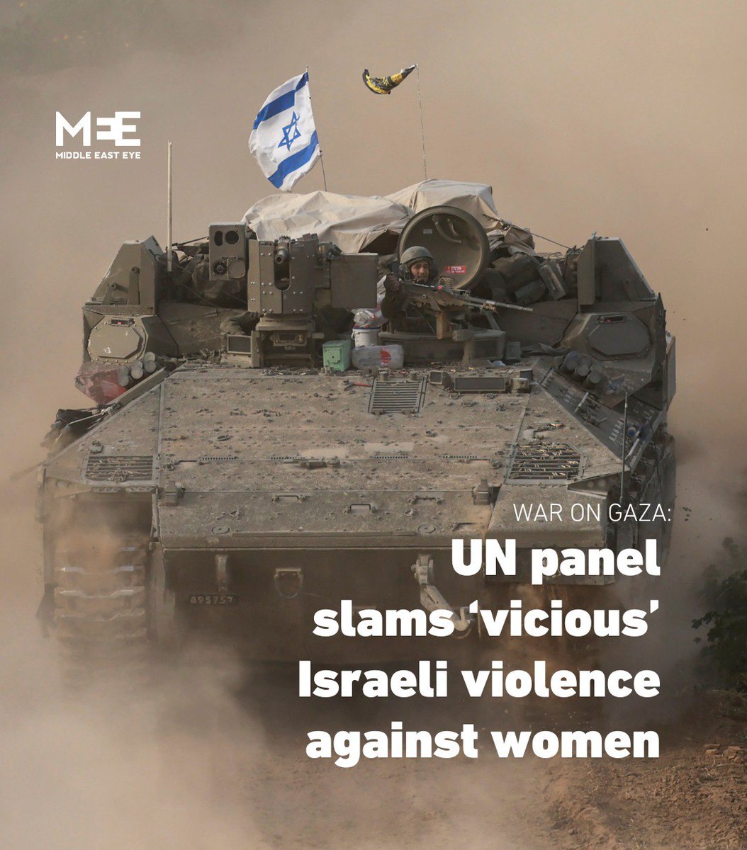 “We are appalled that #women are being targeted by #Israel with such vicious, indiscriminate & disproportionate attacks, seemingly sparing no means to destroy their lives & deny them their fundamental #HumanRights” Independent panel of experts by the @UN #HumanRights Council.
