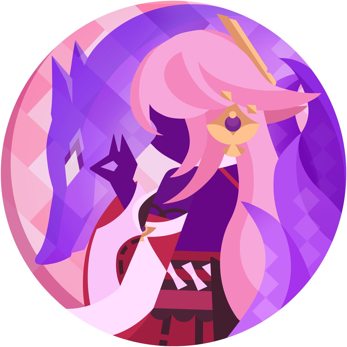 my attempt at #yaemiko icon for the new music event #GenshinImpact
