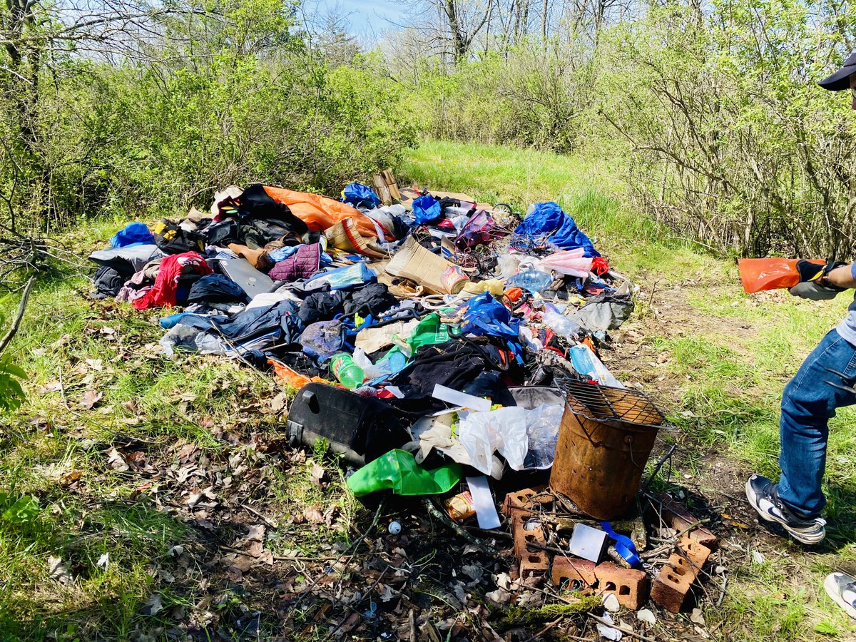 Trail site found this weekend. Thanks to the many concerned residents offering to help clean up. Unfortunately in this case, the site is “hazardous” best bring in the municipality and their expertise. But wow, community engagement with collaboration. @Greater_Napanee @napanee_ata