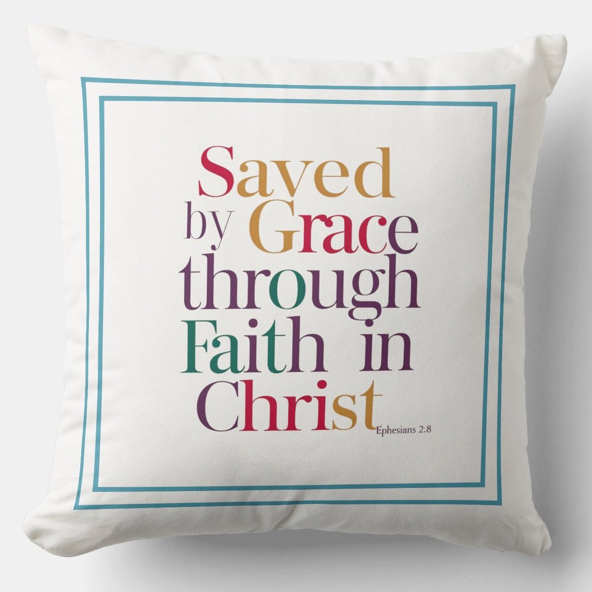 Saved By Grace Through Faith in Christ #Cushion zazzle.com/saved_by_grace… / #Pillow #Blessing #JesusChrist #JesusSaves #Jesus #christian #spiritual #Homedecoration #uniquegift #giftideas #MothersDayGifts #giftformom #giftidea #HolySpirit #pillows #giftshop #giftsforher #giftsformom