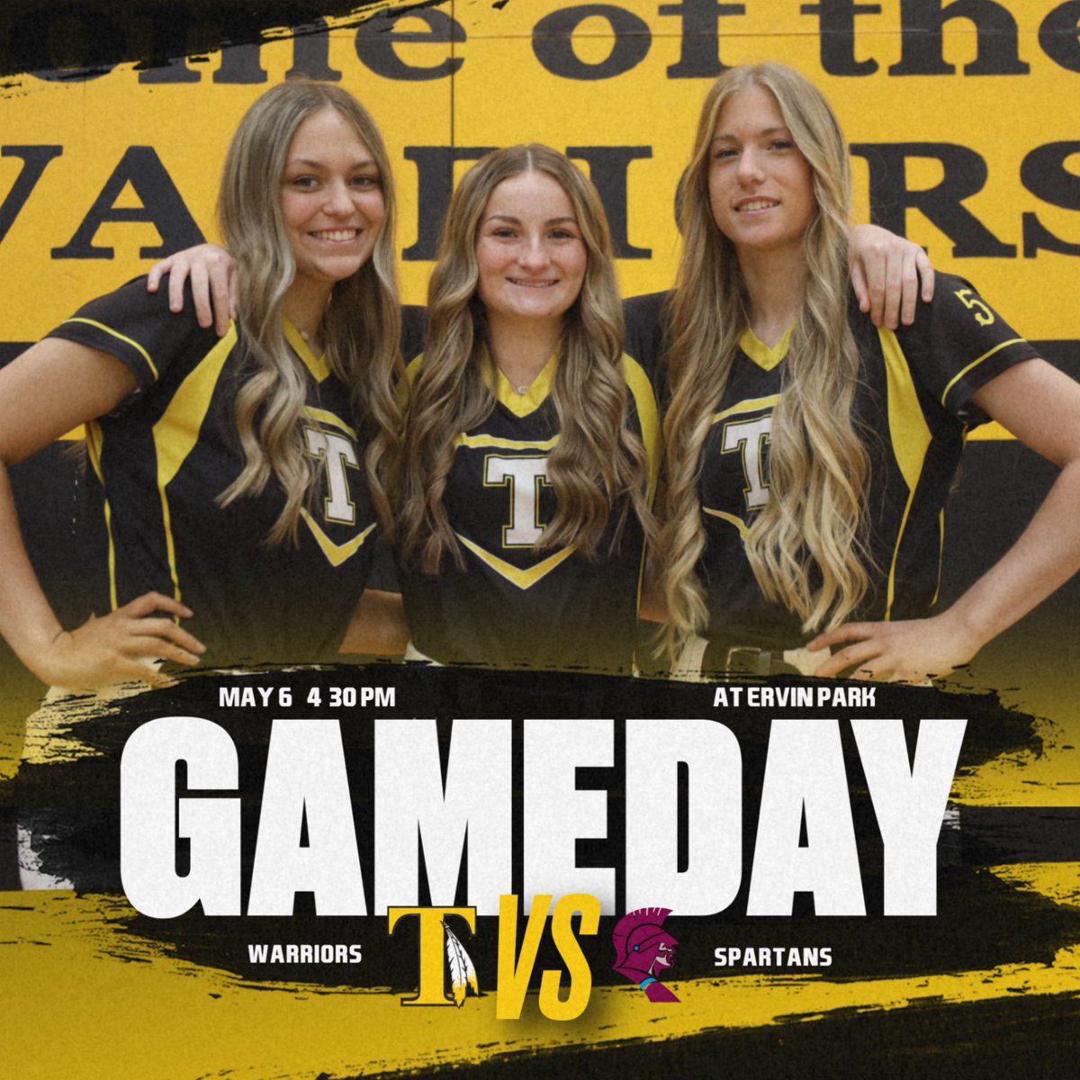 Good luck to Warriors Softball who play the Spartans this afternoon at Ervin Park. #FearTheSpear
