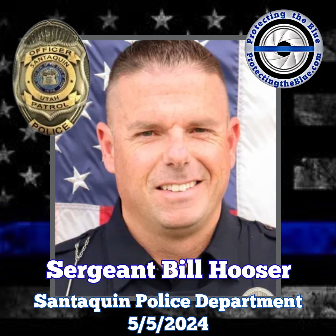 RIP. Utah Sergeant Bill Hooser was murdered when he was intentionally struck and killed by a tractor trailer fleeing a traffic stop. He is survived by his wife, two daughters, and a granddaughter. #rip #murdered #hero #SergeantBillHooser #SantaquinPoliceDepartment