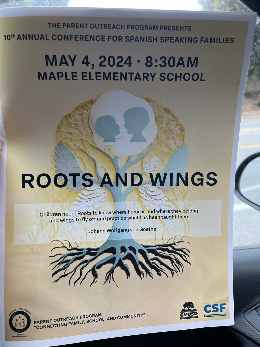 Happy to support the 'Roots & Wings' parent outreach conference hosted by CVUSD at @maple_np. The program focused on Spanish speaking families stressing the importance of education for all ages. Thank you to all in attendance. #AD42