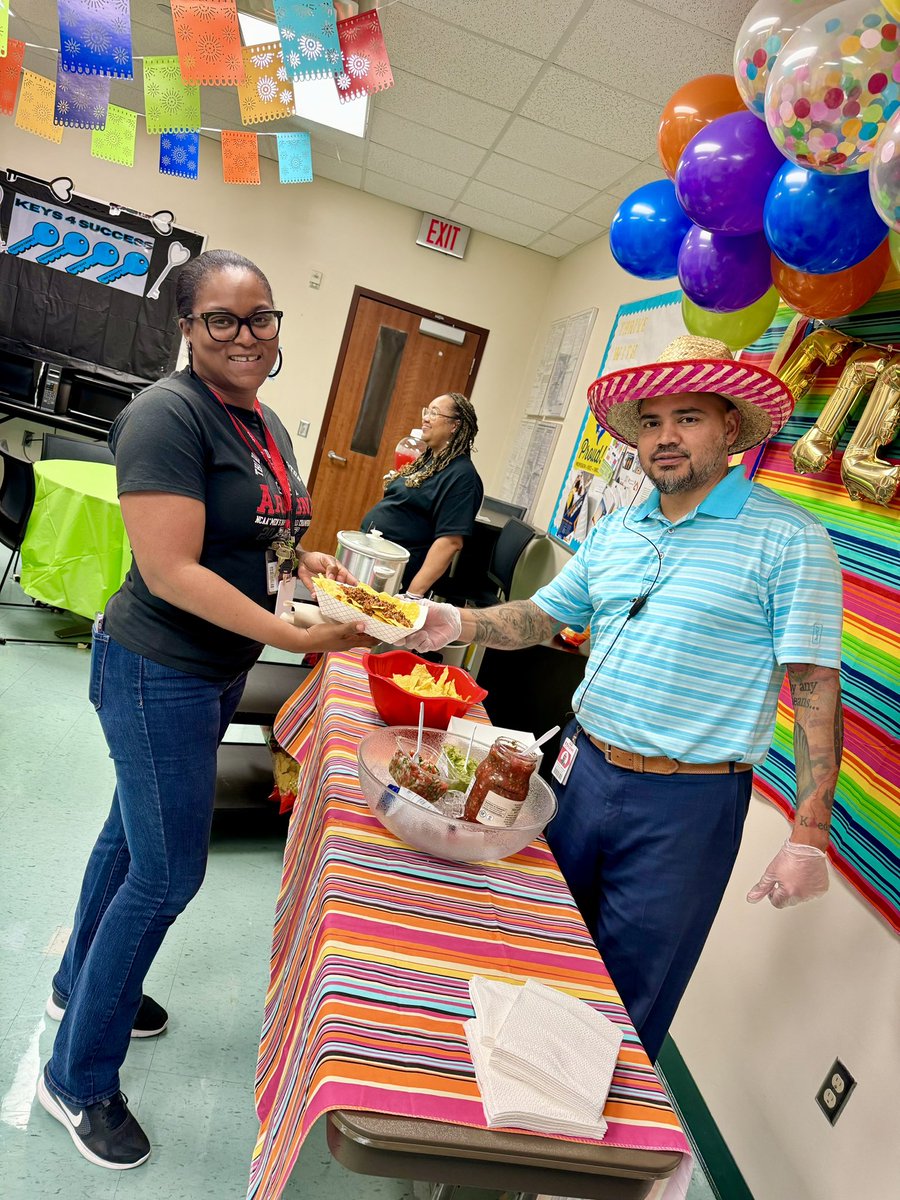 It’s Teacher Appreciation Week and we started with a “Nacho Average Teacher” Nacho Bar! 🧡 It’s going to be a FIESTA all week for our teachers! 🪅🥳🎊 We love you guys!