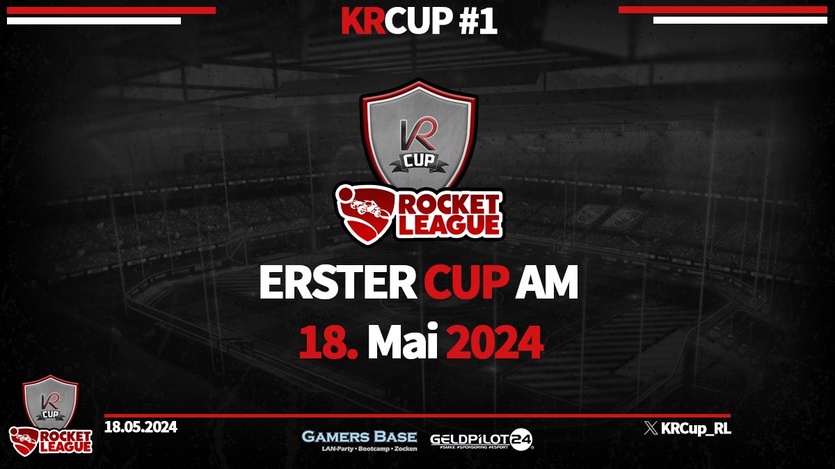 Wir veranstalten unseren ersten RL Cup am 18.05 um 14 Uhr. Das Turnier wird  im 3vs3, Bo5 Single-Elimination-Format Ausgetragen.  Um am Cup teilzunehmen, müsst ihr auf unseren Discord #wick4577 Kontaktieren.  
 🏆1. Platz: 3x30Euro Amazon 
🏆2. Platz: 3x10 Euro Amazon