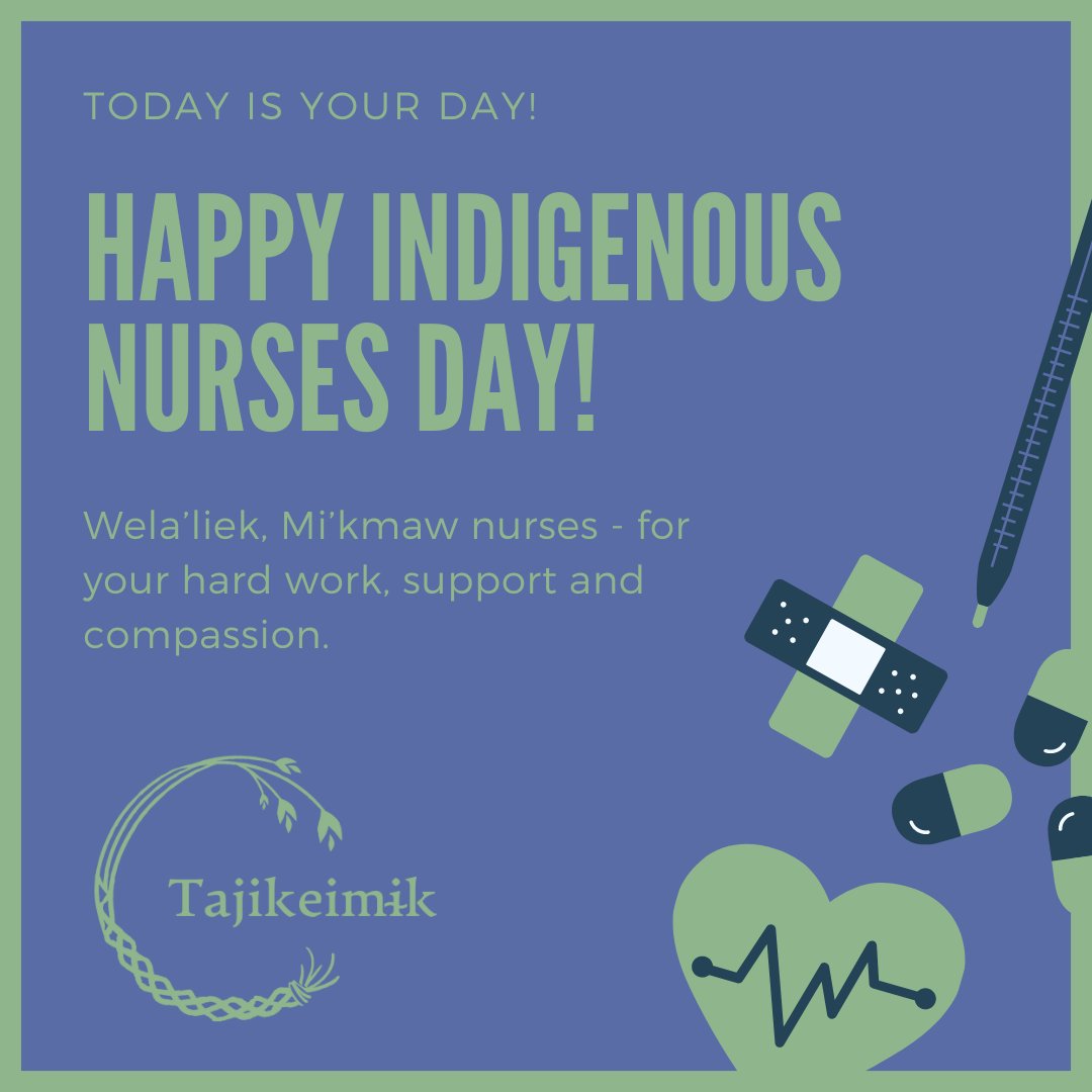Happy Indigenous Nurses Day! Wela’liek to Mi'kmaw Nurses for your hard work, support and compassion ❤️💛🤍🖤