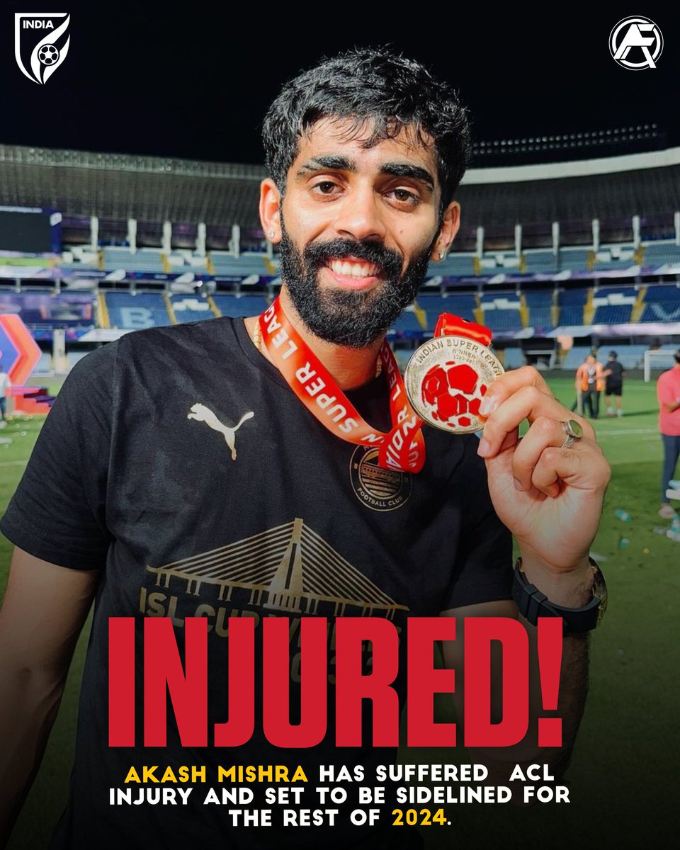 A significant setback for the Indian football team and coach Igor Stimac as Akash Mishra, a key player, has suffered a severe injury during the ISL semi-finals! 💔

#IndianFootball #India #BlueTigers #BackTheBlue #allindiafootball