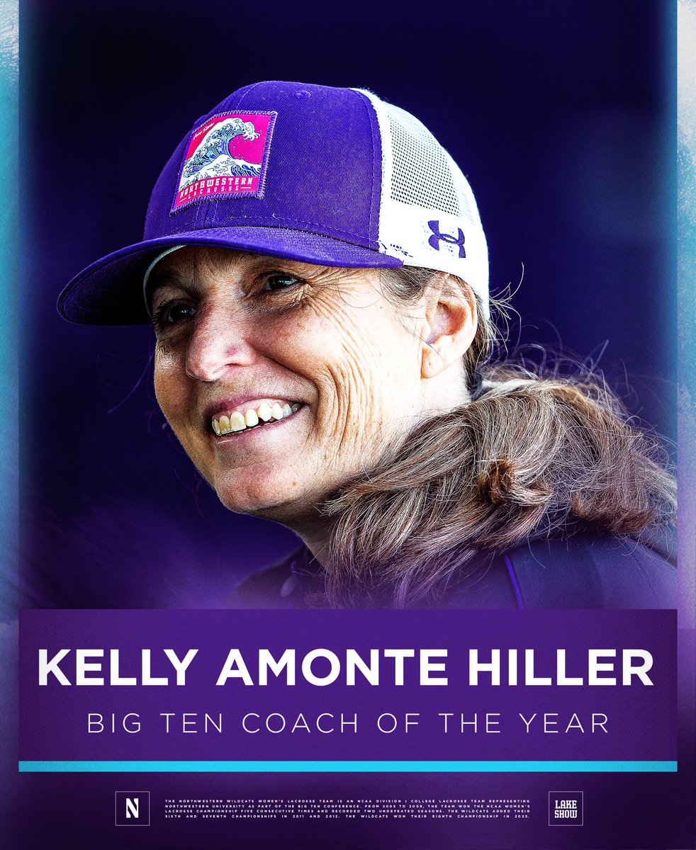 Our fearless leader 🫡 Kelly Amonte Hiller has been named the @bigten Coach of the Year for the 4th time!