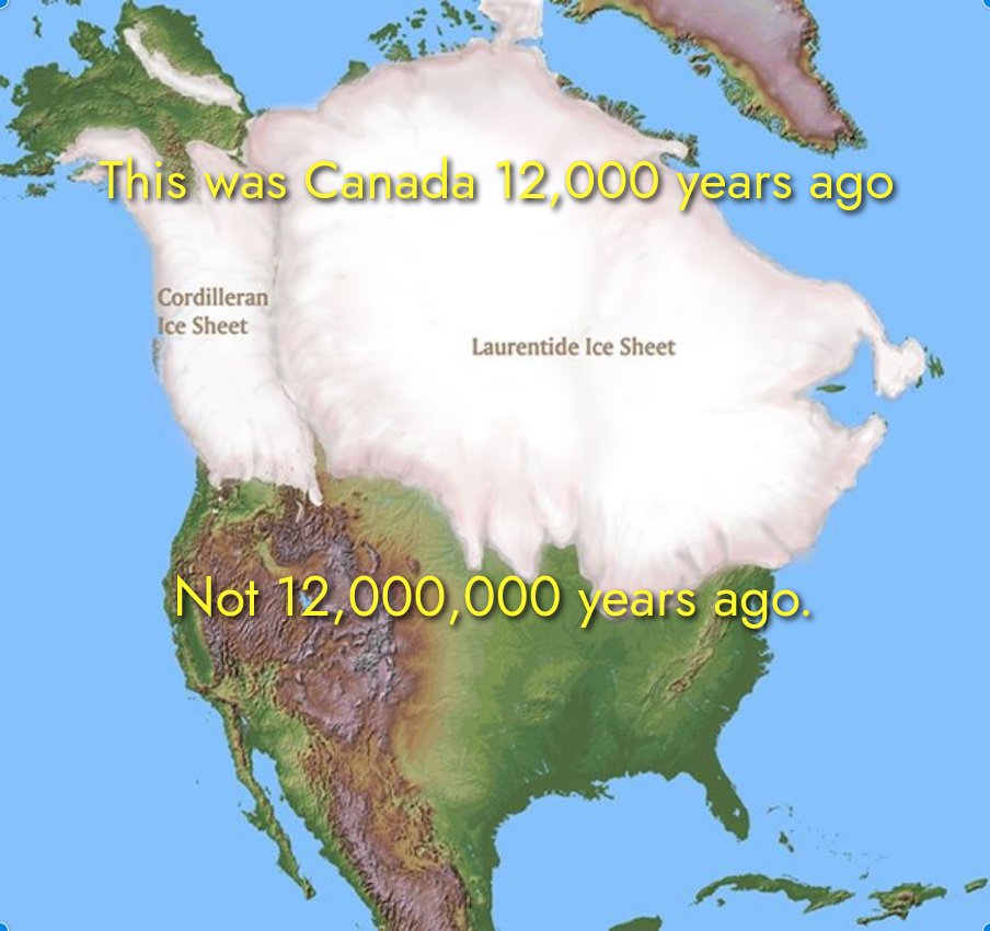 12,000 years ago, most of Canada, Europe, and parts of Asia. Were covered in kms of ice. Then our stone age ancestors started driving sports cars, and flying on passenger jets. Melting most of it. We can't can't keep making the same mistakes that they did.…