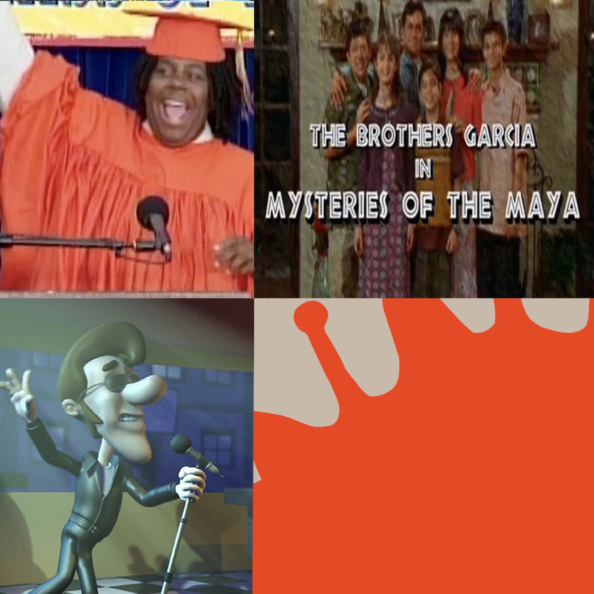 From left to right: 
#KenanAndKel - Graduation Day
#TheBrothersGarcia - Cinco De Mayo/ Summertime
The Adventures of #JimmyNeutron: Boy Genius- Father’s Day

instagram.com/p/C6m9O1XLxpa/…