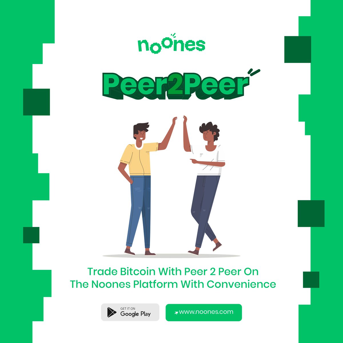 #Peer2Peer is the ultimate method for buying and selling #Bitcoin and other #Cryptocurrency. 🚀 At #NoOnes, we make it seamless, rapid, and most importantly, empower you to kickstart your own #Business journey. Dive in now at Noones.com! 🌟