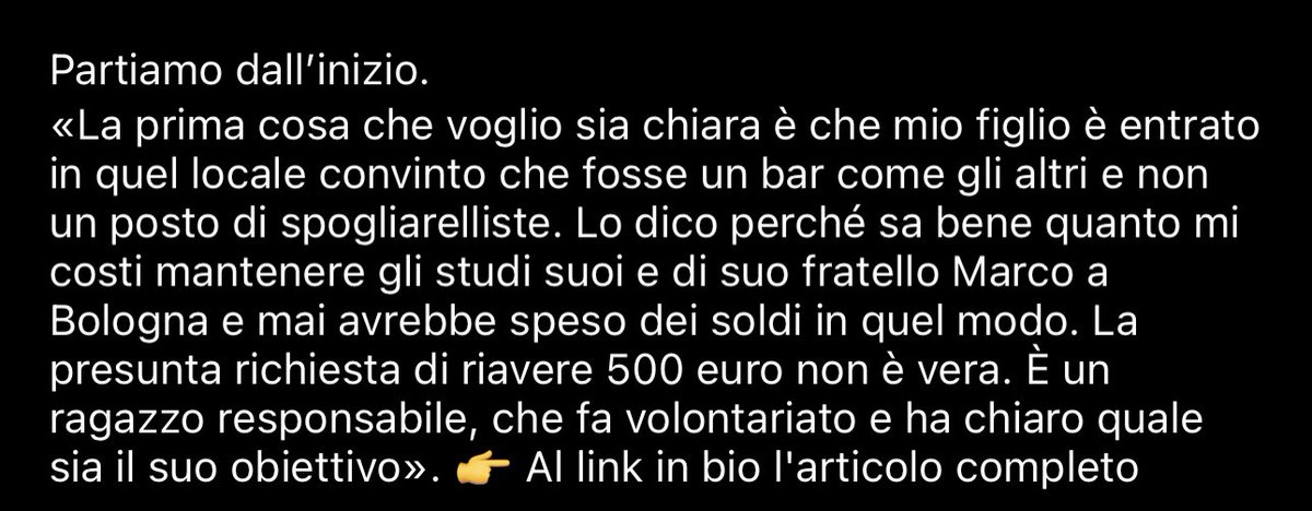 Un abbraccio fortissimo alla mamma di #MatteoFalcinelli: signora, apprezzo il suo essere naive, ma questa versione della storia proprio non si può sentire!