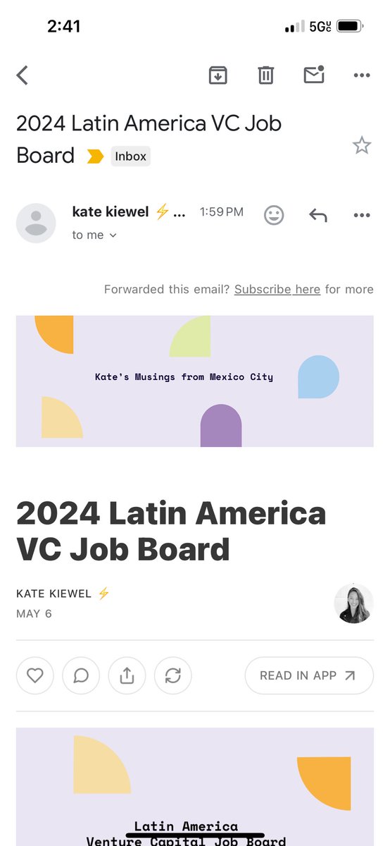 Excited to get this #LatinAmerica #jobopenings email from @katekiewel today.