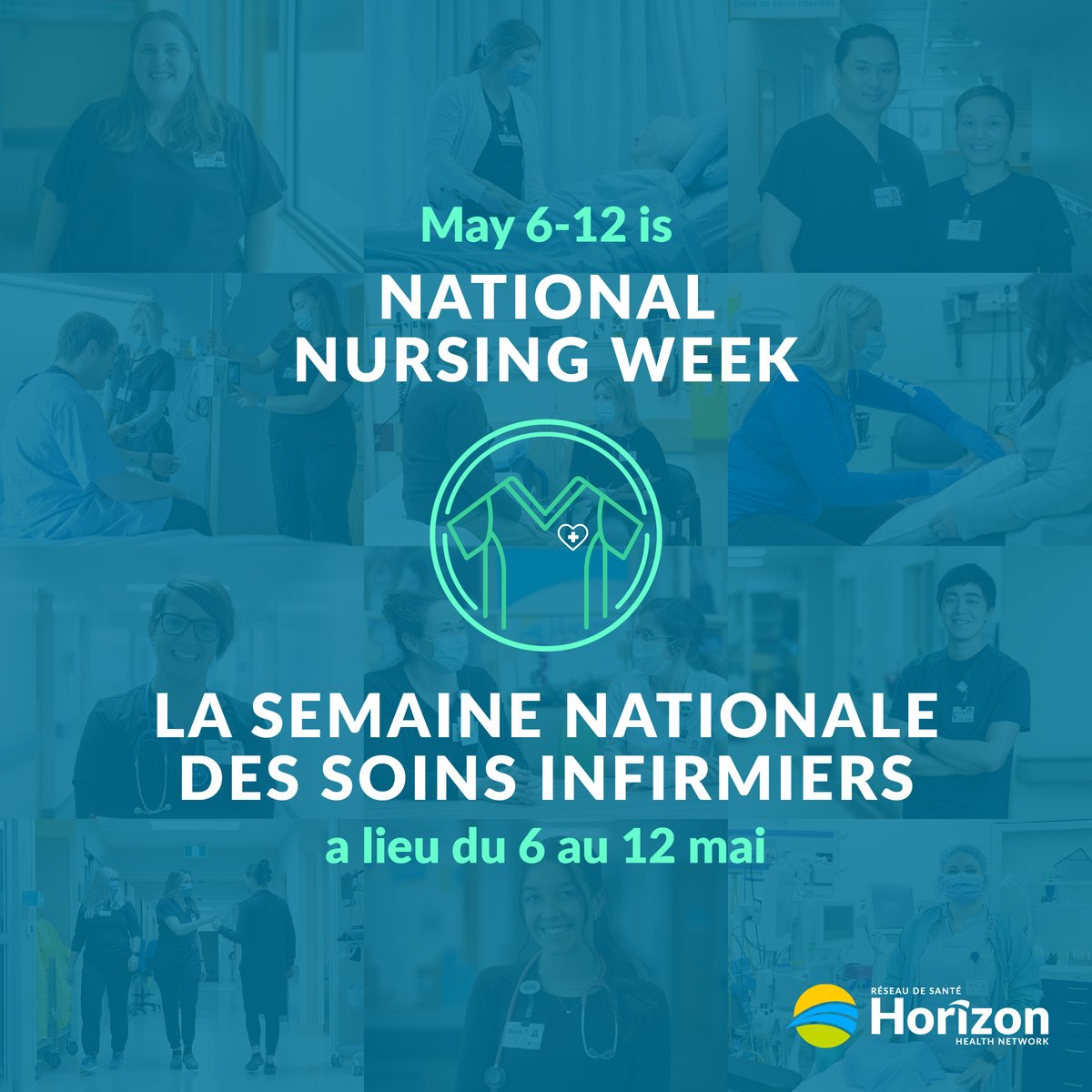 Bonne #SemaineNationaleDesSoinsInfirmiers! 🩺🤍 Joignez-vous à nous pour remercier une infirmière ou un infirmier en commentaires ci-dessous, ou en envoyant un message Bravo! en visitant le site HorizonBravo.ca. ✨ #LesInfirmièresDuNBSontFormidables