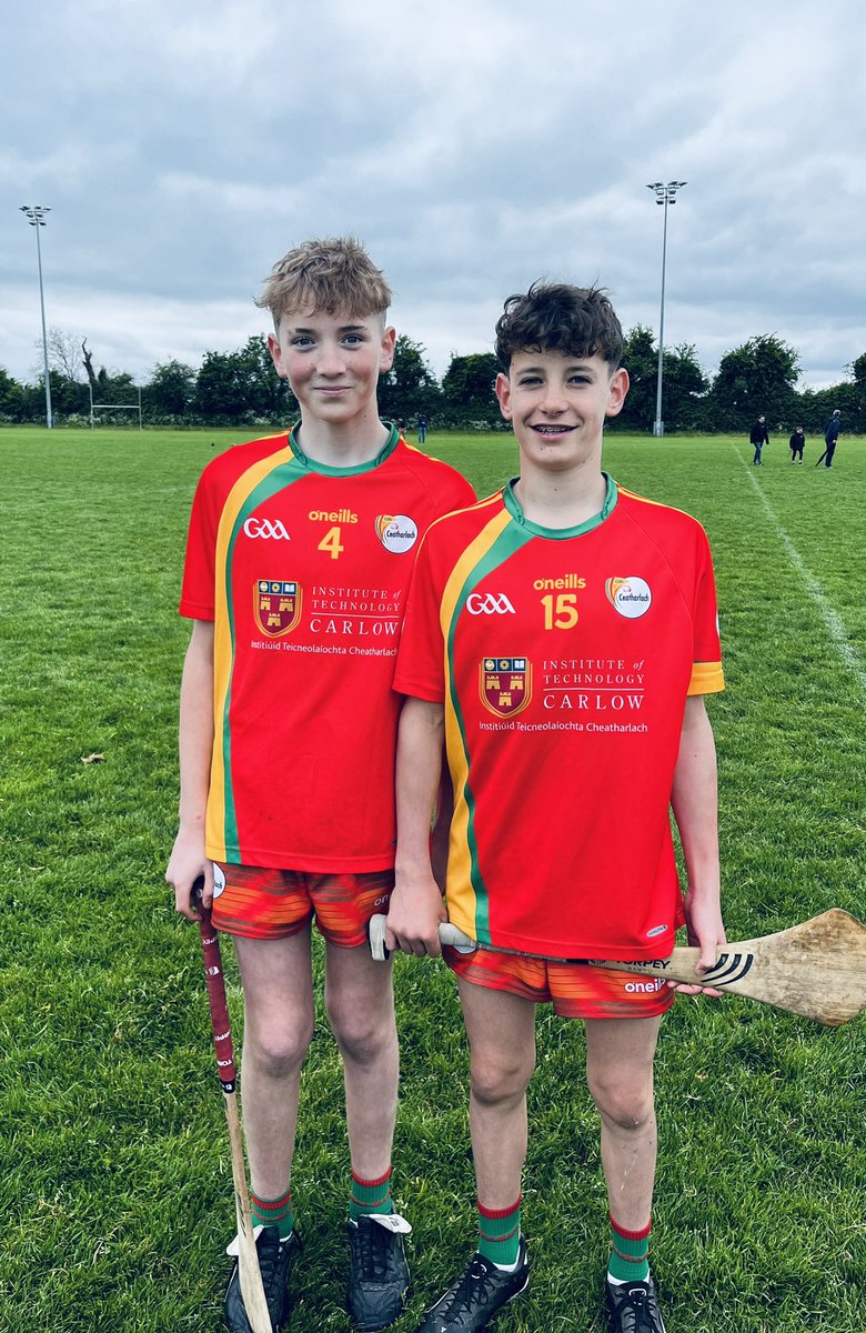 Well done to Podge and Joe who had their first outing of the year with the Carlow u14 Colts Hurling team today in an exciting game away to Meath. Thanks to all in @CarlowGAACoach @Carlow_GAA