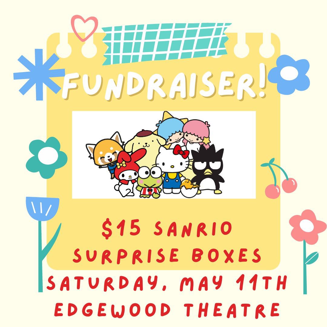Give the gift of Sanrio and support the AAC! Sanrio Surprise boxes include a Sanrio bracelet, Sanrio keychain, Sanrio stickers, Sanrio croc charms, Sanrio stamp, and other cute surprises! Get one in front of the Edgewood Theatre on Saturday for $15! @EISDofSA