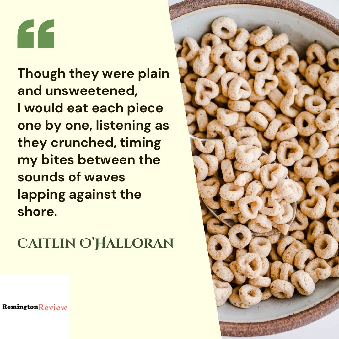 “Though they were plain and unsweetened, I would eat each piece one by one, listening as they crunched...” - @selfcaremaven 

Read Caitlin O’Halloran’s poem, “Nighttime Snack,” and more in our Spring 2024 issue—out now! 

flipsnack.com/remingtonrevie…

#litmag #poetry #poems #poets
