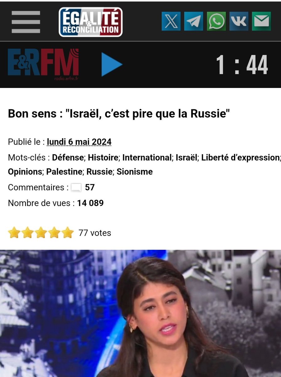 La prestation de #RimaHassan sur #bfm a été plus que médiocre mais les nouvelles ne sont pas toutes mauvaises pour notre juriste à tiers temps : elle a toujours le soutien d'Alain Soral.