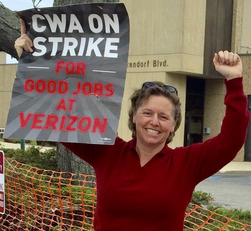 8 years ago I was a NY finance rep joining a picket line for the phone company union. Time & place change, but thank goodness I’ve always been causy enough to join a fight for justice!
