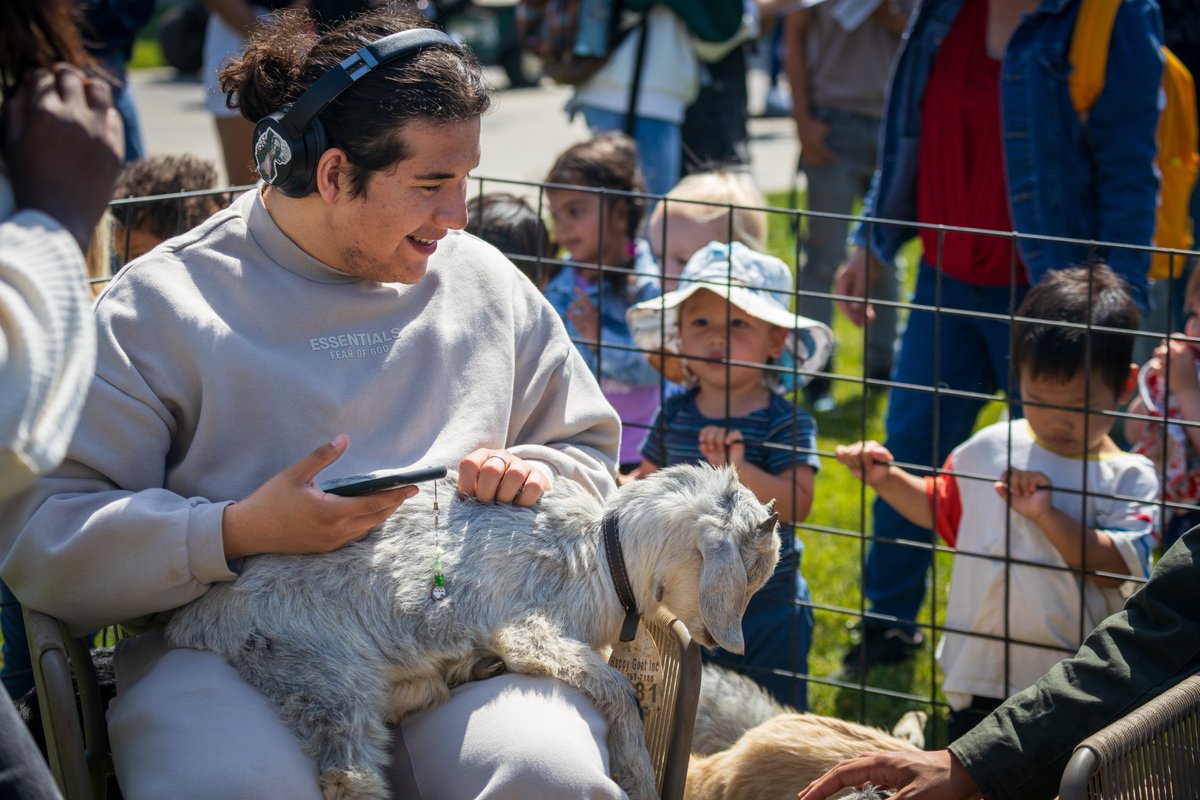 UC Merced (@ucmerced) on Twitter photo Taking a ‘scroll’ break during finals, Bobcats? 📚🐐
Here are some goat pics from Goatapalooza, thanks to the Office of the Chancellor and <a href="/HappyGoatOrg/">Happy Goat</a> Farm! We hope these furry friends brought some much-needed stress relief before finals! Taking a ‘scroll’ break during finals, Bobcats? 📚🐐
Here are some goat pics from Goatapalooza, thanks to the Office of the Chancellor and <a href="/HappyGoatOrg/">Happy Goat</a> Farm! We hope these furry friends brought some much-needed stress relief before finals!