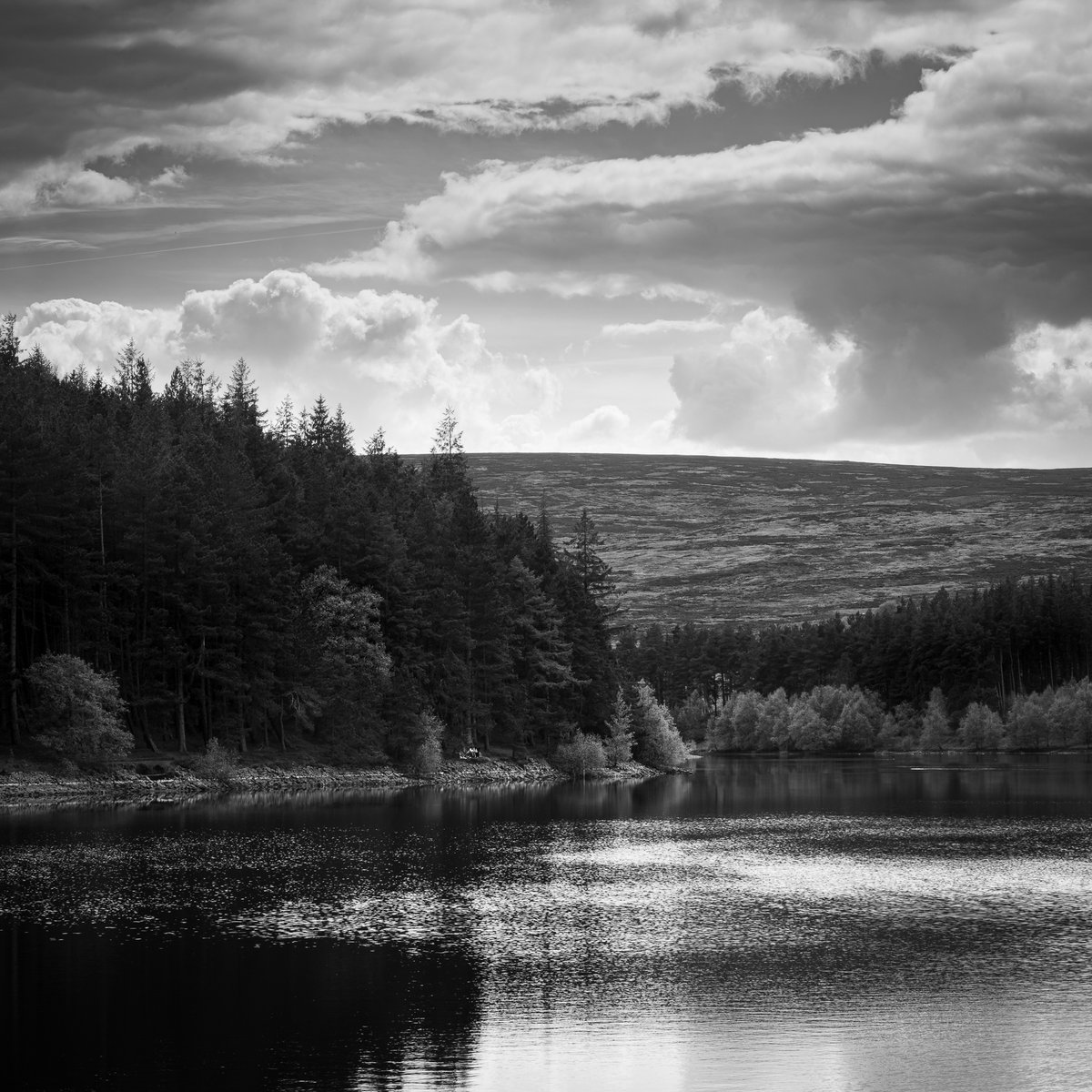 Langsett and Pike Lowe in black and white #photography #landscape #Yorkshire #Penistone #PeakDistrict #7km   #Flâneur #psychogeography #DarkFairytale #RuralMarginalia #bw  #BlackAndWhite #monochrome #Sigma85DGDNf14