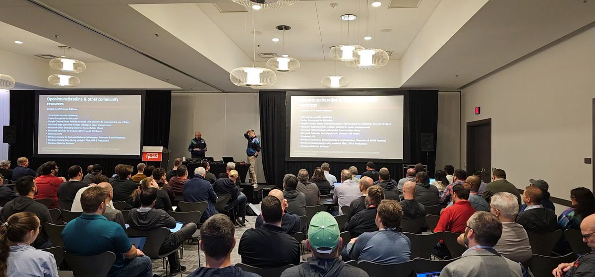 James Robinson | MVP (@skiptoendpoint) on Twitter photo Absolutely blown away that the #OpenIntuneBaseline was referenced in the Windows Hardening session by the excellent <a href="/agerlund/">Kent Agerlund</a> and <a href="/ccmexec/">Jörgen Nilsson</a>! 💛
#MMSMOA #Community #Security Absolutely blown away that the #OpenIntuneBaseline was referenced in the Windows Hardening session by the excellent <a href="/agerlund/">Kent Agerlund</a> and <a href="/ccmexec/">Jörgen Nilsson</a>! 💛
#MMSMOA #Community #Security