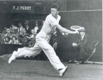 Don Budge (1915-2000). 43 career victories. The only male tennis player to win all four grand slam tournaments in the same year. #tennis #maletennis #grandslam #sports #AustralianOpen #USOpen #FrenchOpen #Wimbledon