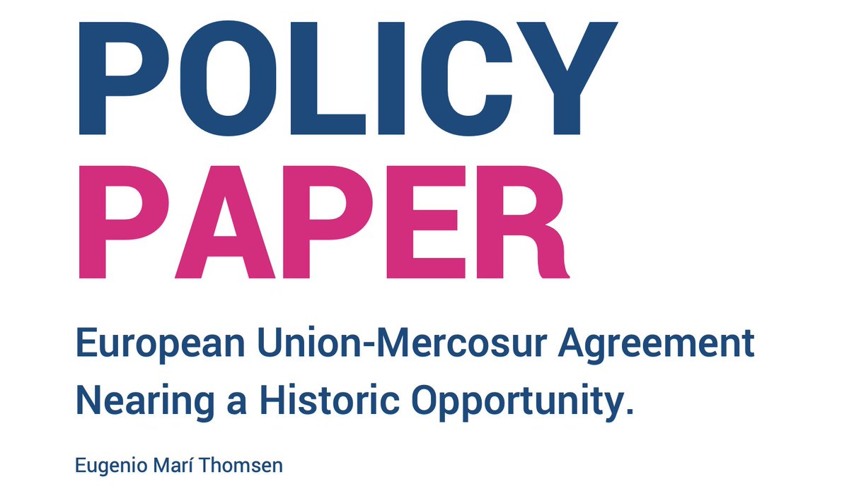 EU - Mercosur Agreement 🌎 🇪🇺 'For almost three decades, Mercosur and the European Union have been engaged in negotiations to close a biregional agreement.' @Eugenio__Mari, Chief Economist of @liberyprogre, analyzes the importance of concluding the agreement. 📍 Download…