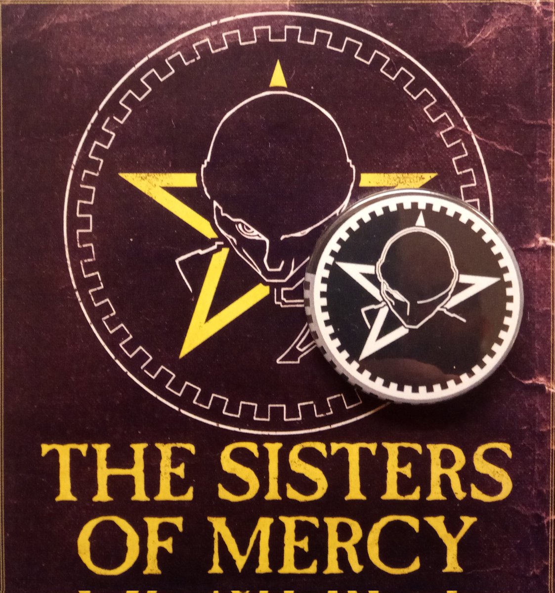 This Sisters of Mercy badge heading off to its new home tomorrow 😎🖤🦇🦡 #CoolUniqueBadgesForCoolUniquePeople #thesistersofmercy #sistersofmercy #andreweldritch #benchristo #goth #gothbadge