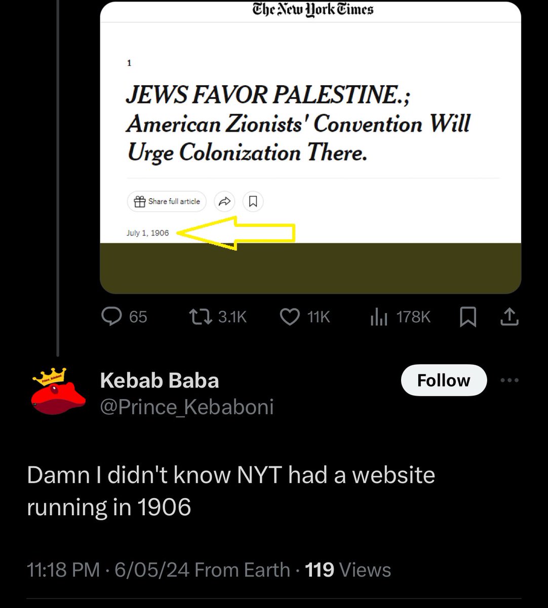 Smartest zionist never heard of the archive concept 😂