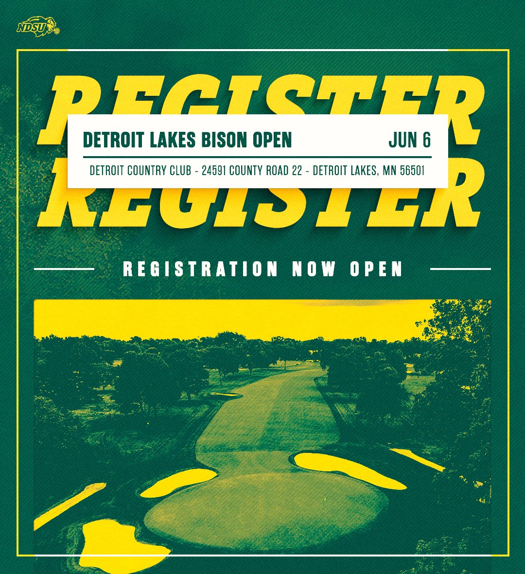 We're 1 Month Away From The Detroit Lakes Bison Open! Registration includes player gift, food, beverages and much more! Click the link below to get your team signed up today! rb.gy/0gb7v1