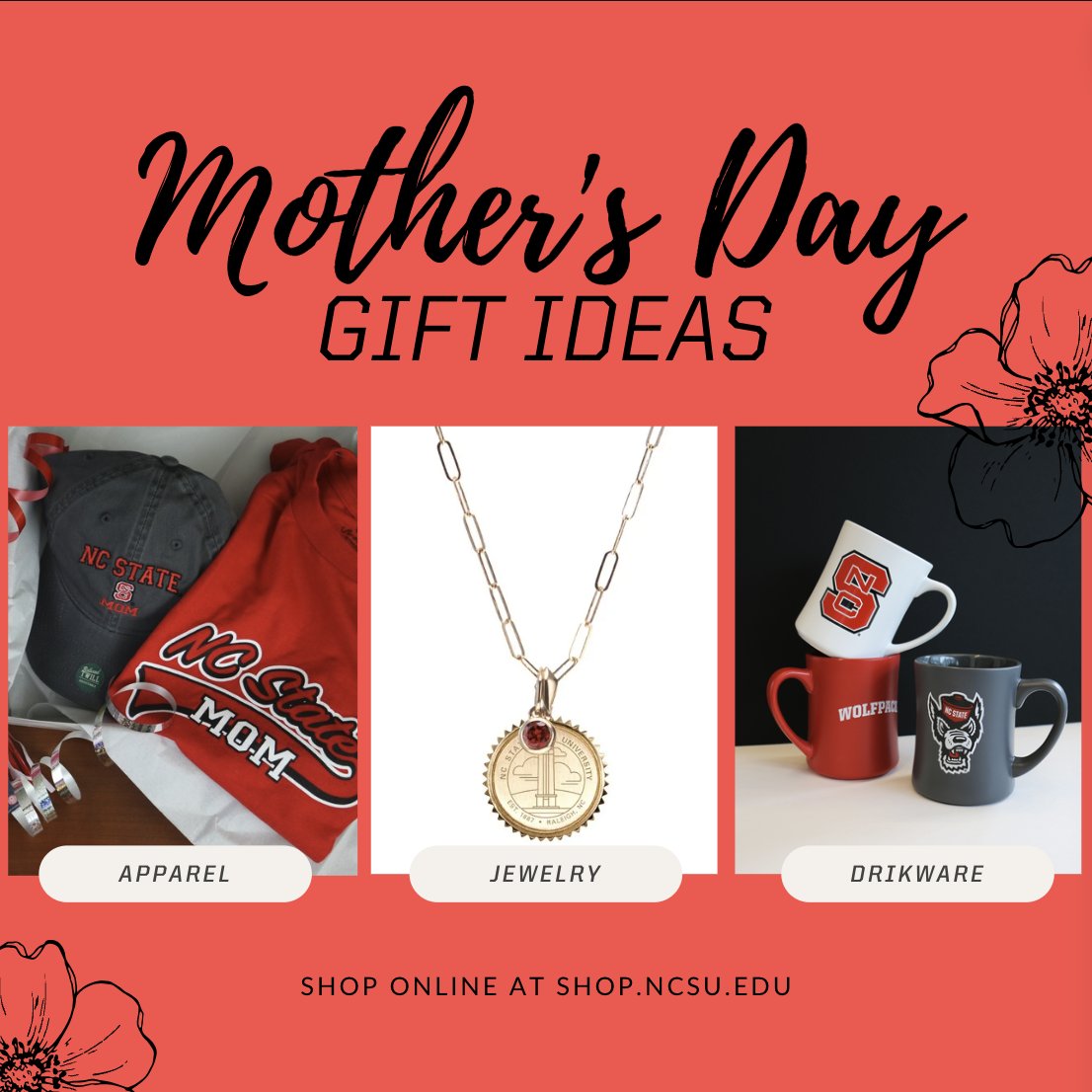 Looking for Mother's Day gift ideas? Give the gift of Wolfpack love with curated gifts from Wolfpack Outfitters. Shop online at shop.ncsu.edu