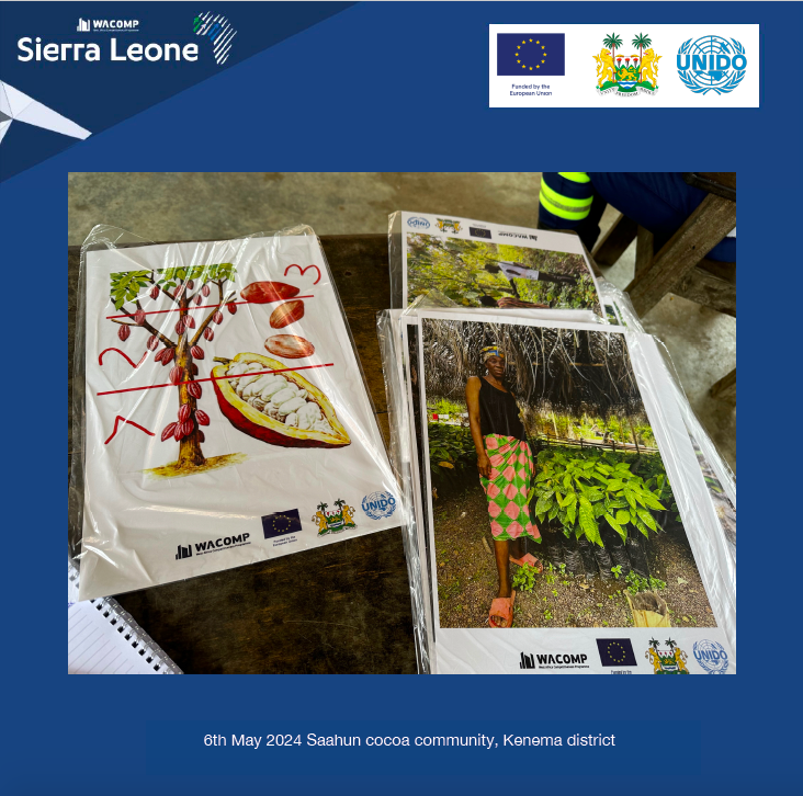 May 6th <a href="/EUinSierraLeone/">EU in Sierra Leone</a> funded #WACOMP_SL🇸🇱
<a href="/UNIDO/">UNIDO</a> team visited Saahun #cocoa community in Kenema district to hold a revision training on #Good #agricultural #practices in line with the strategy for transforming #quality in #Sierra #Leone