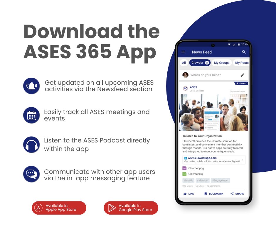 📱Stay-up-to date on everything ASES with our new and improved ASES Mobile App, now available for download! You can download now by clicking the link below. Remember to log-in with your membership credentials. #ASES365 #MobileApp #MemberBenefits linko.page/ases365