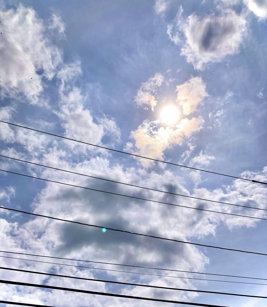 #NaturePhotography
#Naturephotography
#photography #Photography 
#nature #naturelovers
#bluesky #sky #sunrays #Monday 
#cottoncandyclouds #outside #seasons 
#May #naturesbeauty #telephonewire
#Spring #sun #suncolors #clouds