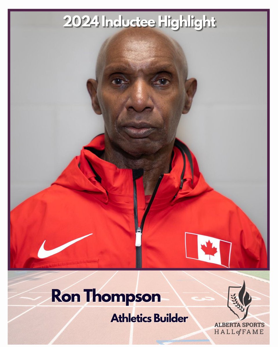 We're highlighting Ron Thompson, whose 40+ years of coaching shaped athletes like @marco_arop, the first Canadian male to win world gold in the 800m. He will be inducted as an Athletics Builder. Tickets at albertasportshall.ca #ABSportsHall2024 @athleticsab @AthleticsCanada
