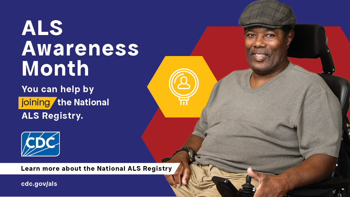 Start off #ALSAwarenessMonth by discovering new opportunities! People living with #ALS can contribute to science and research by joining the National #ALS Registry. Read more: bit.ly/3g9IP09