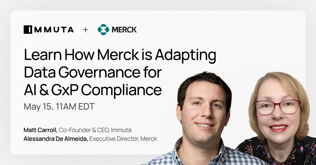 Join us for our upcoming webinar where we’ll dive into how @Merck has revamped its data management strategy using Immuta Discover key strategies for streamlining #dataaccess and ensuring GxP compliance across diverse cloud data infrastructures: ow.ly/ubYS50RxEhE