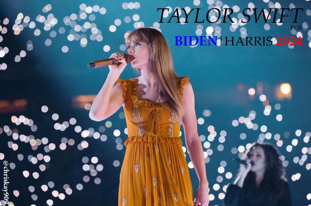 TAYLOR SWIFT for...
                  🇺🇸 BIDEN | HARRIS 2024 🇺🇸
    ⭐️ There is no better team for this job ⭐️ 

We are #StrongerTogether!
#VoteBlueToSaveAmerica 
#VoteBlueToSaveDemocracy
