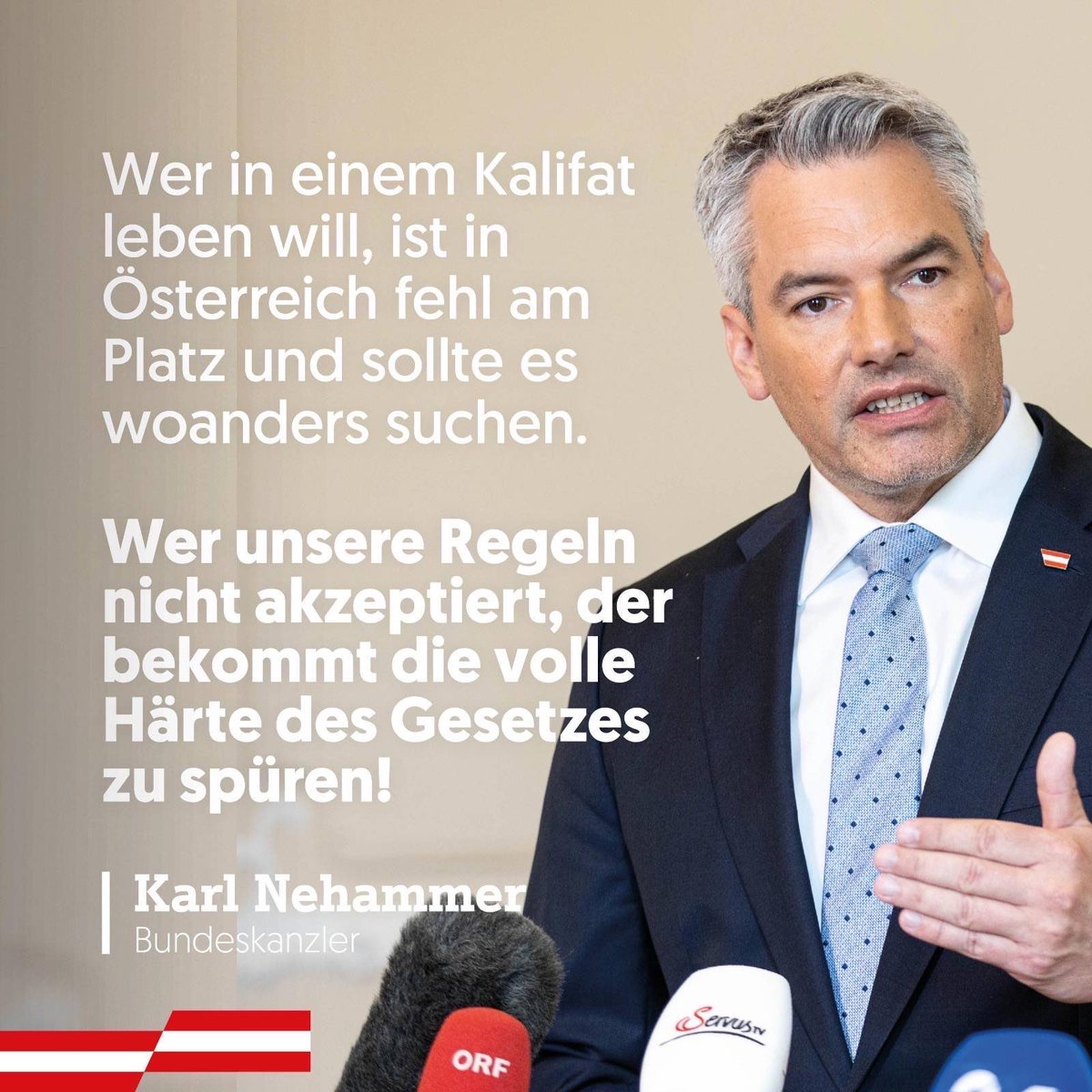 Für Österreich ist klar: Wer in einem Kalifat leben will, der ist in unserem Land fehl am Platz! 

profil.at/meinung/kein-k…