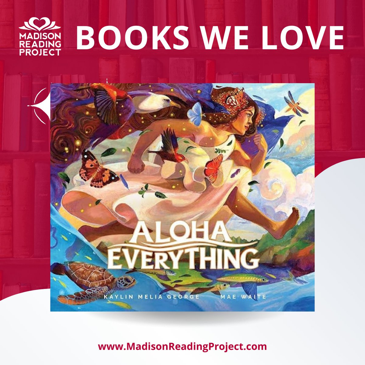 🤩 Books We Love: Aloha Everything  
🖊️ Written by Kaylin Melia George 
✏️ Illustrated by Mae Waite
📕 Published by @redcometpress 
⁠
📚 You can request books like this from our Book Center at programming@madisonreadingproject.com! ⁠
⁠
 #NewBookFeeling #NewBookSmell