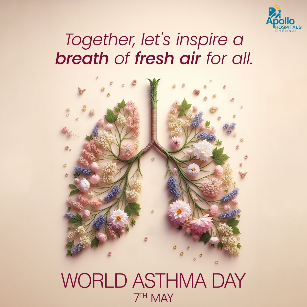 Let's make every breath count! Let's raise awareness and support those living with asthma worldwide. Together, we can breathe life into asthma management and ensure everyone enjoys clean, healthy air.

#WorldAsthmaDay #AsthmaDay #Healthcare #ApolloHospitals
