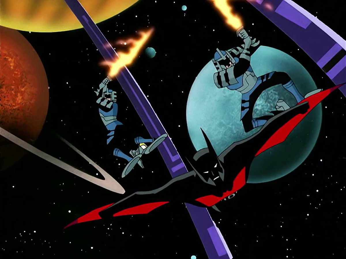 The Batman Beyond episode 'Sentries of the Last Cosmos' debuted on this day (May 6) in 2000. A goofy jaunt that's buckets of fun, and one jam-packed with sci-fi love, Batman finds himself fighting characters from the 'Sentries of the Last Cosmos' video game! #BatmanBeyond #Batman