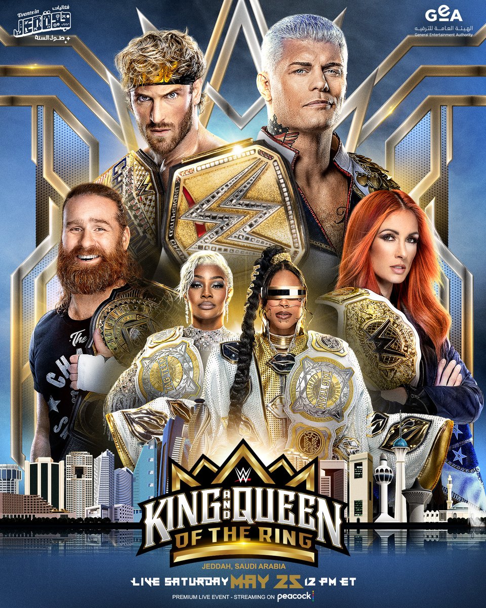 An opportunity for Superstars take their thrones, defend championship gold, and deliver a massive spectacle in Jeddah. #WWEKingAndQueen of the Ring streams live on May 25 at a special start time of 12pm ET @peacock