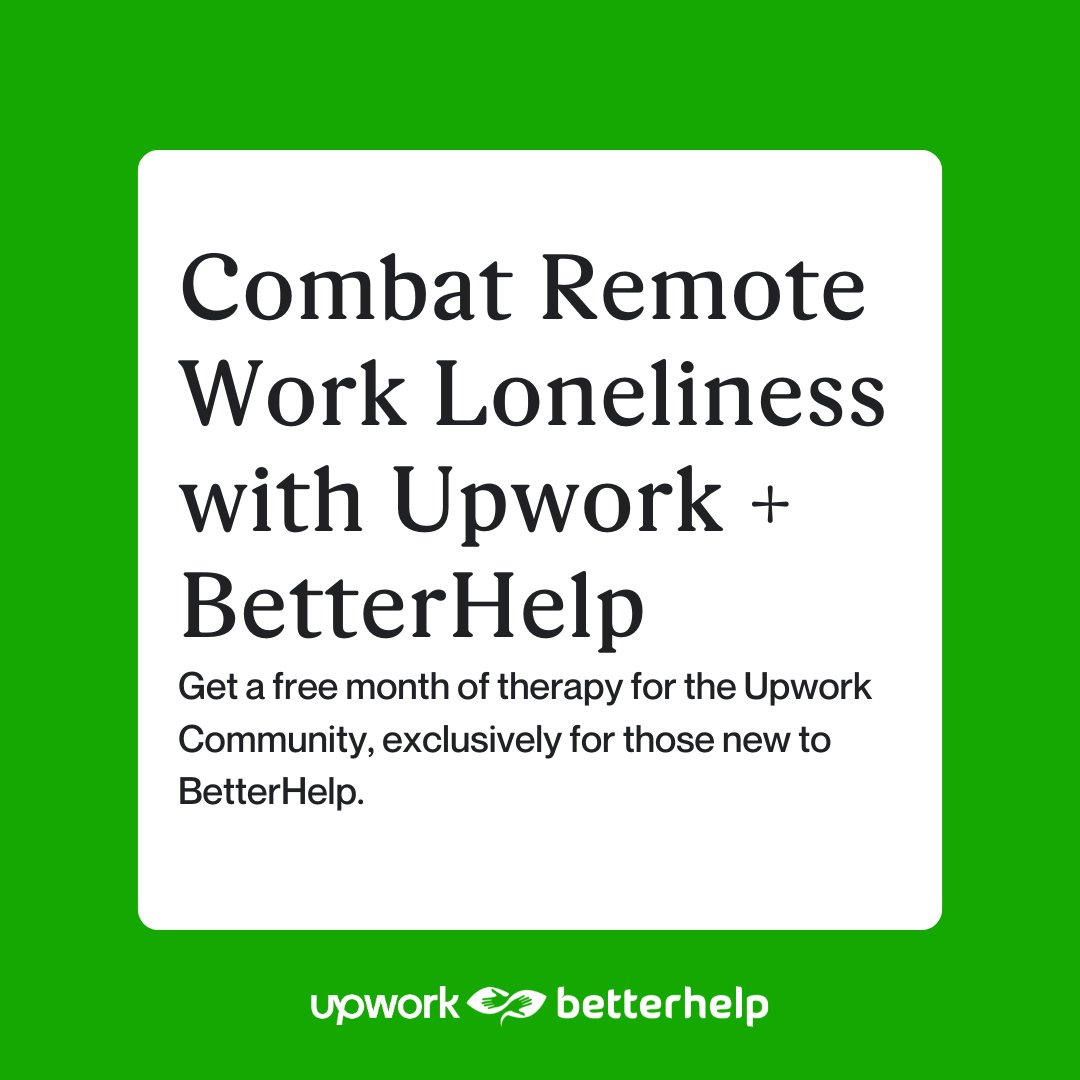 We’re proud to be partnering with @BetterHelp to help you prioritize your mental wellbeing and combat remote work loneliness. 🧠 Find out how to get a free month of therapy: spr.ly/6013jeMqF