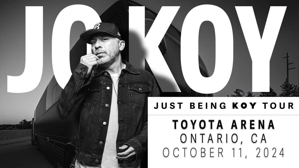 JUST ANNOUNCED 😎 Stand-up legend @JoKoy will be making his way to @ToyotaArena for an unforgettable night of comedy on Friday, October 11th in his #JustBeingKoy Tour! 🔥 📆 PRE-SALE | May 8 @ 12PM 📆 ALL TICKETS LIVE | May 9 @ 12PM