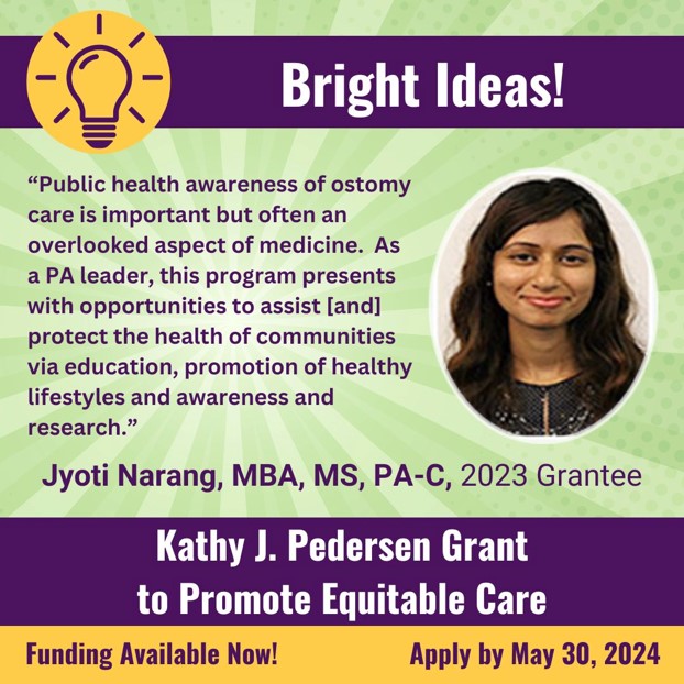 Want to #MakeADifference in an overlooked area of medicine?  Grantee Jyoti Narang and her team at @BellevueHosp did.  Apply for $5K for your #BrightIdea:  bit.ly/3jYzSZA.  

#KJPStartsWithYou #PAsDoThat #EquitableCare #BeTheCHANGE #CertifiedPAs #PAStudents @NYSSPA