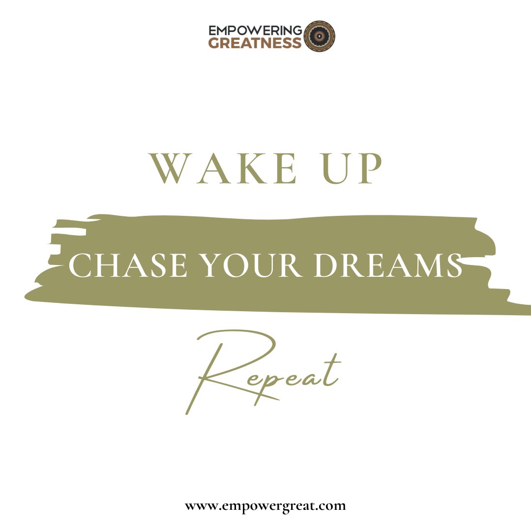 EmpowerBizCoach's tweet image. Consistency is key to achieving your goals. Wake up, chase your dreams, and repeat. In business, the daily pursuit of your aspirations builds momentum, bringing you closer to success with each step.
 
#EmpoweringGreatness #RoutineSuccess #DailyProgress #FuturePlanning
